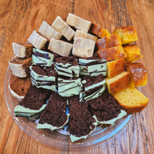Dessert Loaf Tray (a selection of our moist pound cakes including our signature lemon and chocolate cut into finger sized slices)