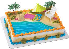 Retirement Tropical Beach Chair Theme Cake