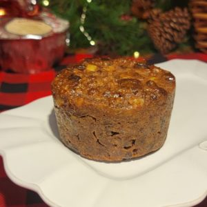 Christmas Plum Pudding (traditional English style pudding made with raisins, peel & stout ale, comes with cooking instructions & sauce recipe)
