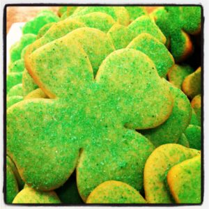 Shamrock Sugar Cookies dozen (our signature sugar cookies all decked out for St. Paddy's Day)